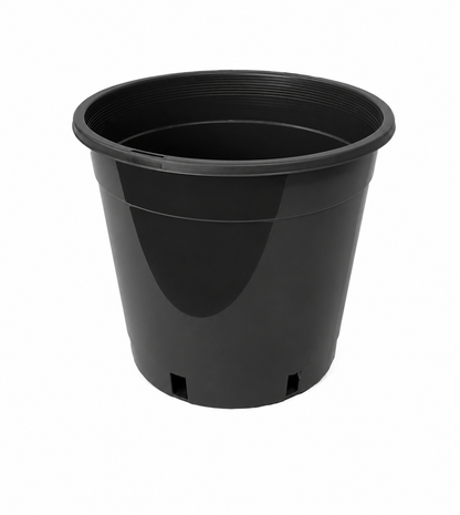 25cm Black Plastic Pot