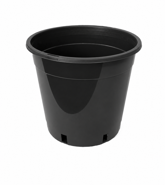 25cm Black Plastic Pot